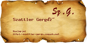 Szattler Gergő névjegykártya